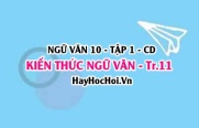 Soạn bài Kiến thức ngữ văn trang 11 lớp 10 Cánh Diều tập 1